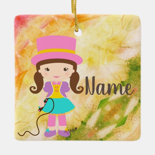 Kawaii Little Circus Girl Ornament (Voorkant)