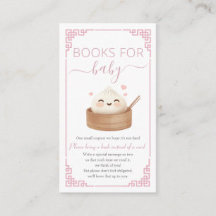 Kawaii Little Dumpling Bao Roze Boeken voor Baby Informatiekaartje