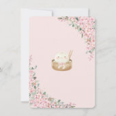 Kawaii Little Dumpling Cherry Blossoms Baby shower Bedankkaart (Achterkant)