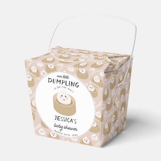 Kawaii Little Dumpling Genderneutraal Baby shower Bedankdoosjes (Voorkant Zijde)