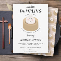 Kawaii Little Dumpling Genderneutraal Baby shower