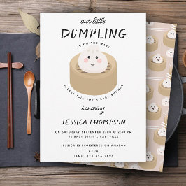Kawaii Little Dumpling Genderneutraal Baby shower Kaart
