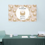 Kawaii Little Dumpling Genderneutraal Baby shower Spandoek (Beurs)