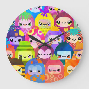 Kawaii Little Monsters Baby Grote Klok