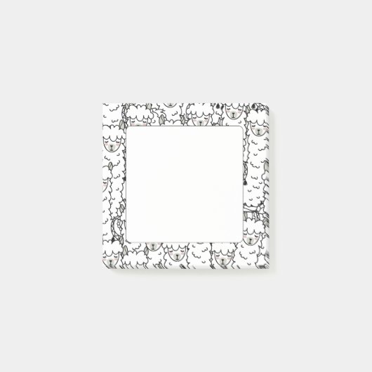 Kawaii Llama Pattern Post-it® Notes (Voorkant)