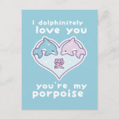 Kawaii Love Dolphins Briefkaart (Voorkant)