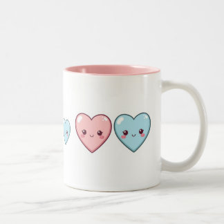Kawaii Love Hearts Mok - Schattigee pastelbeker