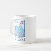 Kawaii Love Mount Fuji Japan Doodle Koffiemok (Voorkant links)