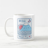 Kawaii Love Mount Fuji Japan Doodle Koffiemok (Links)