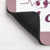 Kawaii Love Unicorn Heartbeat Muismat (Hoek)