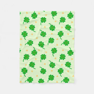 Kawaii Lucky Clover Fleece Deken