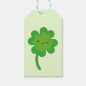 Kawaii Lucky Four Leaf Clover Cadeaulabel (Voorkant)