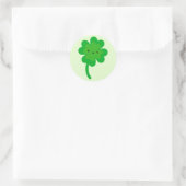 Kawaii Lucky Four Leaf Clover Ronde Sticker (Tas)