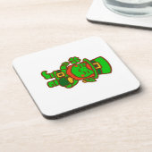 Kawaii Lucky Leprechaun Bier Onderzetter (Linkerzijde)