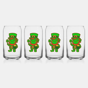 Kawaii Lucky Leprechaun Blikvorm Glas
