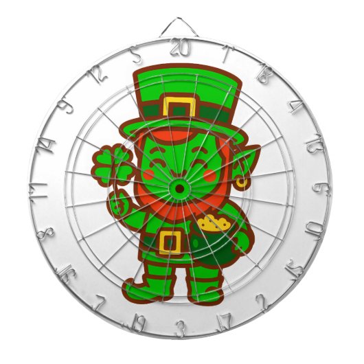 Kawaii Lucky Leprechaun Dartbord (Voorkant)
