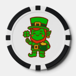 Kawaii Lucky Leprechaun Poker Chips