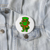 Kawaii Lucky Leprechaun Ronde Button 7,6 Cm (In situ)