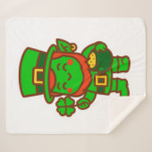 Kawaii Lucky Leprechaun Sherpa Deken (Voorkant (horizontaal))