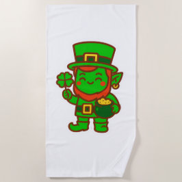 Kawaii Lucky Leprechaun Strandlaken