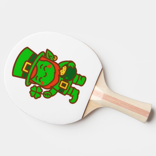 Kawaii Lucky Leprechaun Tafeltennisbatje (Zijkant)