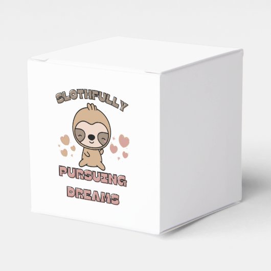 Kawaii Luiaard Dieren Puns Bedankdoosjes (Voorkant Zijde)