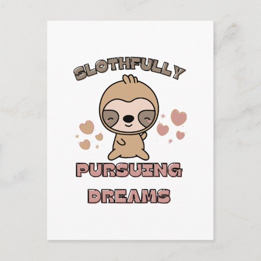 Kawaii Luiaard Dieren Puns Briefkaart (Voorkant)