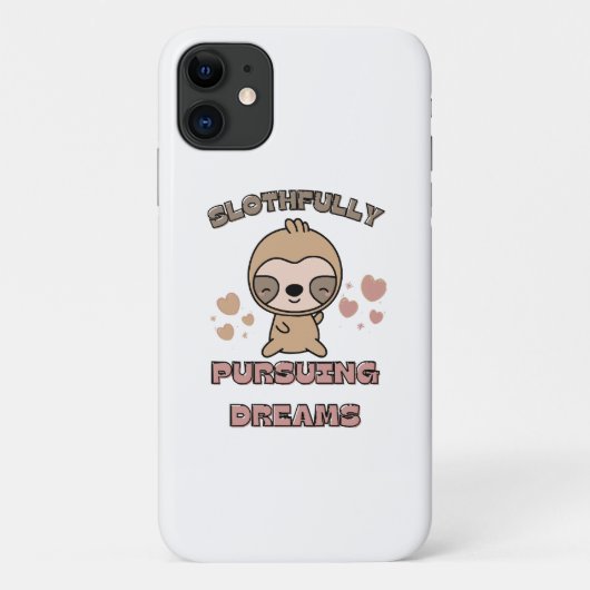 Kawaii Luiaard Dieren Puns Case-Mate iPhone Case (Achterkant)