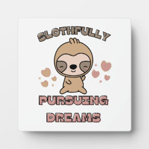 Kawaii Luiaard Dieren Puns Fotoplaat