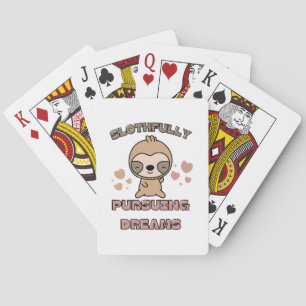 Kawaii Luiaard Dieren Puns Pokerkaarten