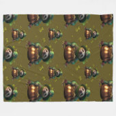 Kawaii luiaard. Grappige Ierse kabouter. Saint Pat Fleece Deken (Voorkant (Horizontaal))