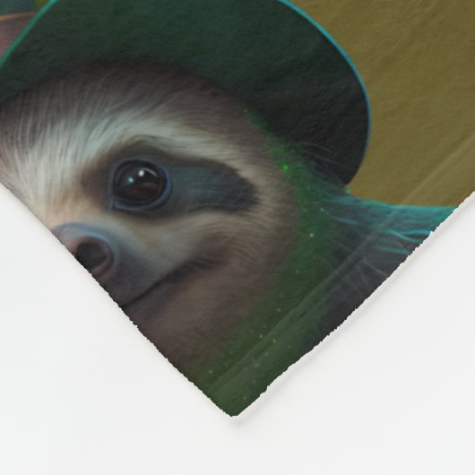 Kawaii luiaard. Grappige Ierse kabouter. Saint Pat Fleece Deken (Hoek)