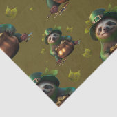 Kawaii luiaard. Grappige Ierse kabouter. Saint Pat Tissuepapier (Detail)