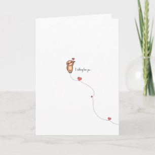 Kawaii Luiaard Grappige Valentijnkaart Kaart
