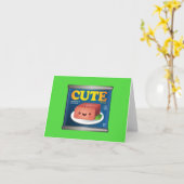 Kawaii Luncheon Meat Note Kaart (Gele Bloem)