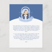 Kawaii Maagd Maria Gebed Feestdagenkaart (Voorkant)