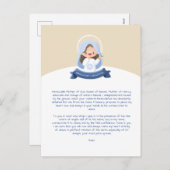 Kawaii Maagd Maria Gebed Feestdagenkaart (Voorkant / Achterkant)