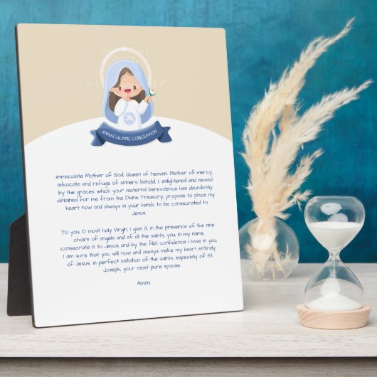 Kawaii Maagd Maria Gebed Fotoplaat (Zijkant)