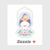 Kawaii Maagd Maria Heilig Hart Sticker (Vel)