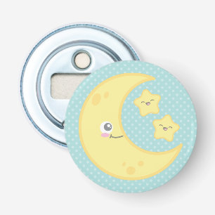 Kawaii Maan en Sterren Flesopener Button Flesopener