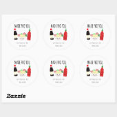 Kawaii Made Pho Each Other Valentine's Day Noodles Ronde Sticker (Vel)