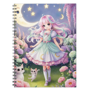Kawaii Magical Girl Journal - Spirit Cat Notitiebo Notitieboek