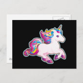 Kawaii Magical Snoep Unicorn Briefkaart (Voorkant / Achterkant)