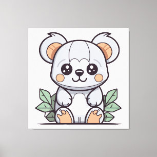 Kawaii Magische Koala Vector Maken Canvas Afdruk