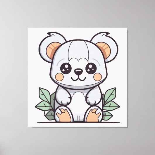 Kawaii Magische Koala Vector Maken Canvas Afdruk (Voorkant)