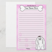 Kawaii Maltese bankery Briefpapier (Voorkant / Achterkant)