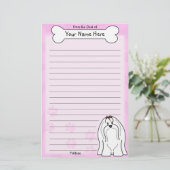 Kawaii Maltese bankery Briefpapier (Staand voorkant)