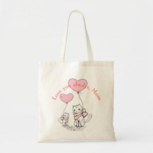 Kawaii mam Cat & Kitten Custom Tote Bag