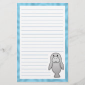 Kawaii Manatee Stationery Briefpapier (Voorkant)