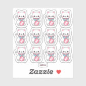Kawaii Maneki Neko Sticker (Vel)